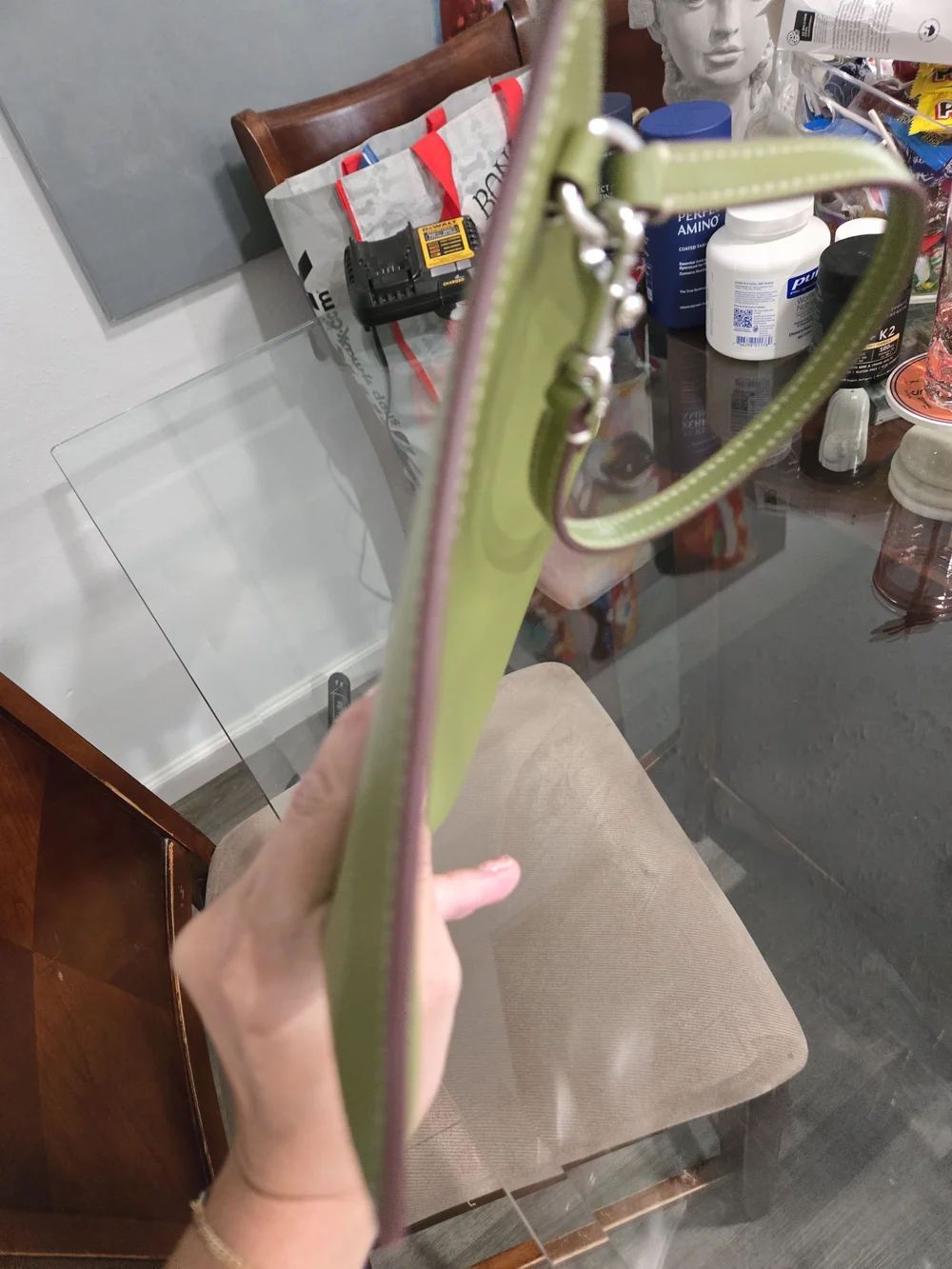 Coachtopia Zippered Portfolio Clutch Olive Green